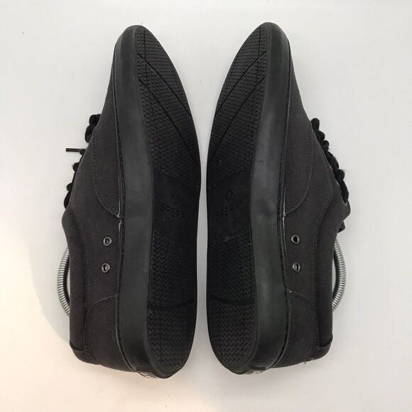 Sperry Top Sider Triple Black Skate Shoes Men's 10.5M Lace Up Low Top Sneakers - Picture 7 of 12